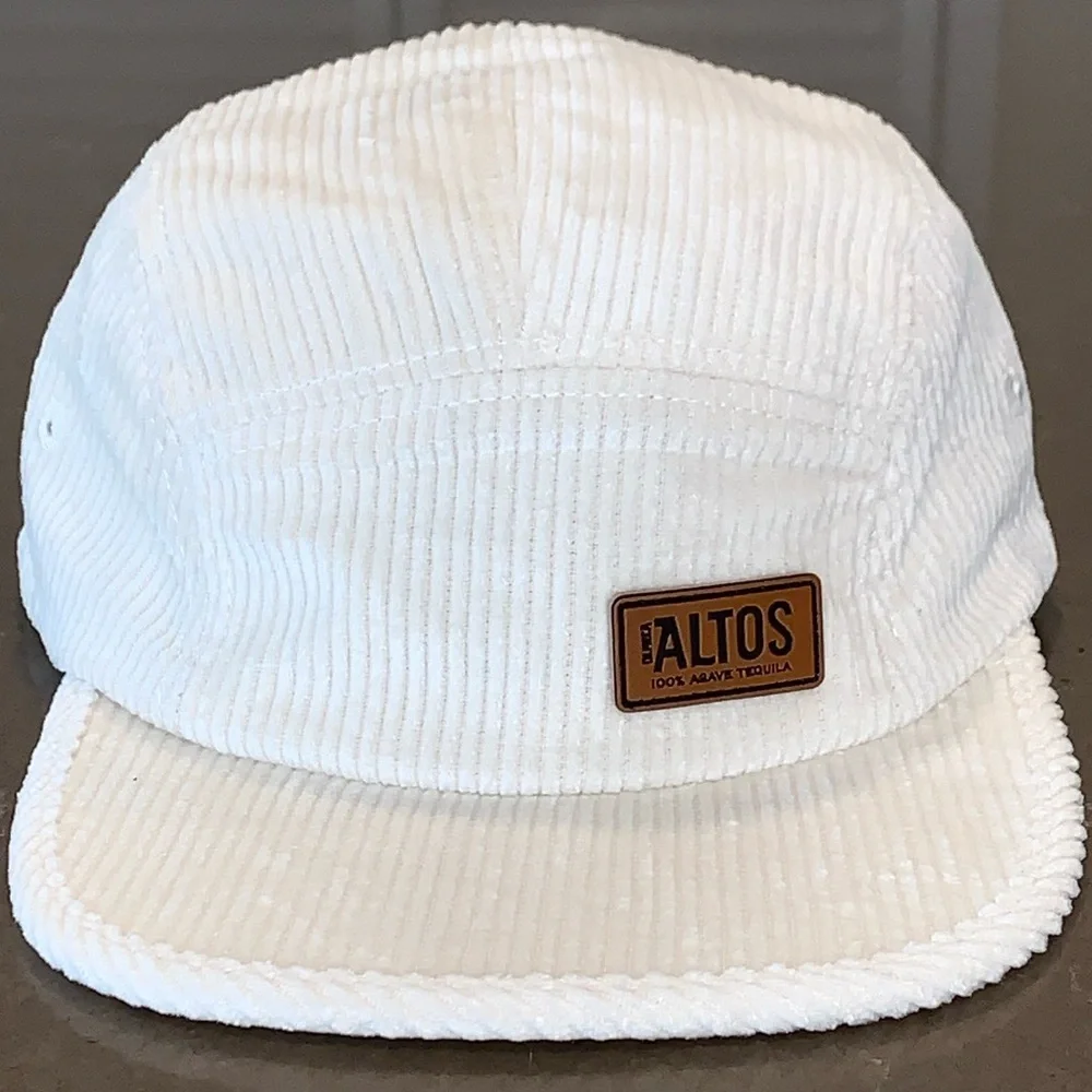 NWOT Olmeca Altos 100% Agave Tequila Cream Corduroy Strapback Baseball Cap
